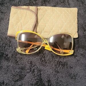 Made in Italy sunglasses. Peach and clear.